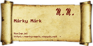 Márky Márk névjegykártya