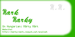 mark marky business card