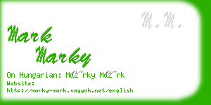 mark marky business card
